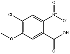 4-氯-5-甲氧基-2-硝基苯甲酸 结构式