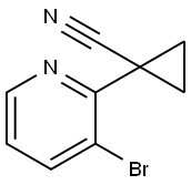 1-(3-溴吡啶-2-基)环丙烷甲腈 结构式