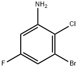 3-溴-2-氯-5-氟苯胺 结构式