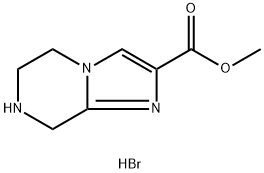 5,6,7,8-四氢咪唑并[1,2-A]吡嗪-2-羧酸甲酯氢溴酸盐 结构式