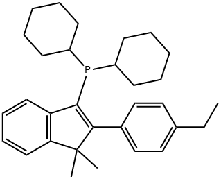 dicyclohexyl[2-(4-ethylphenyl)-1,1-dimethyl-1H-inden-3-yl]Phosphine 结构式