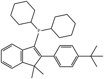 dicyclohexyl[2-[4-(1,1-dimethylethyl)phenyl]-1,1-dimethyl-1H-inden-3-yl]Phosphine 结构式