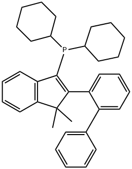 (2-[1,1'-biphenyl]-2-yl-1,1-dimethyl-1H-inden-3-yl)dicyclohexylPhosphine 结构式