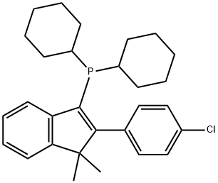 [2-(4-chlorophenyl)-1,1-dimethyl-1H-inden-3-yl]dicyclohexylPhosphine 结构式