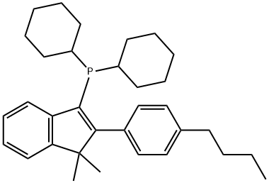[2-(4-butylphenyl)-1,1-dimethyl-1H-inden-3-yl]dicyclohexylPhosphine 结构式