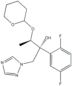 (2R,3R)-2-(2,5-二氟苯基)-3-((四氢-2H-吡喃-2-基)氧代)-1-(1H-1,2,4-三唑-1-基)丁烷-2-醇 结构式