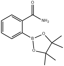 2-(4,4,5,5-四甲基-1,3,2-二氧杂硼烷-2-基)苯甲酰胺 结构式