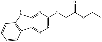 Acetic acid, (2H-1,2,4-triazino[5,6-b]indol-3-ylthio)-, ethyl ester 结构式