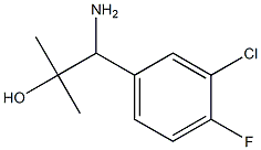 1-amino-1-(3-chloro-4-fluorophenyl)-2-methylpropan-2-ol 结构式