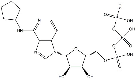 Adenosine 5'-(tetrahydrogen triphosphate), N-cyclopentyl- 结构式