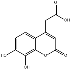 2-(7,8-二羟基-2-氧代-2H-氯-4-基)乙酸 结构式
