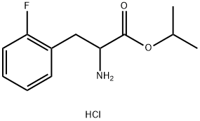 DL-2-氟苯丙氨酸-1-甲基乙基酯盐酸盐 结构式