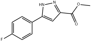 METHYL 3-(4-FLUOROPHENYL)-1H-PYRAZOLE-5-CARBOXYLATE 结构式