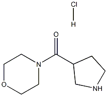 4-(3-Pyrrolidinylcarbonyl)-morpholine HCl 结构式