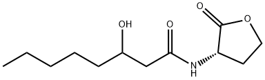 3-hydroxy-N-[(3S)-2-oxooxolan-3-yl]octanamide 结构式