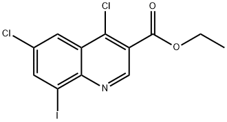 4,6-二氯-8-碘喹啉-3-羧酸乙酯 结构式