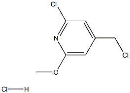 2-Chloro-4-(chloromethyl)-6-methoxypyridine hydrochloride 结构式