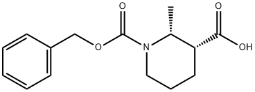 (2R,3R)-1-CBZ-2-甲基哌啶-3-甲酸 结构式