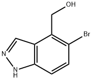 (5-溴-1H-吲唑-4-基)甲醇 结构式