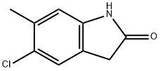 5-chloro-6-methyl-2,3-dihydro-1H-indol-2-one 结构式