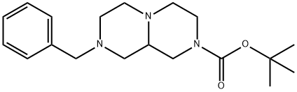 TERT-BUTYL 8-BENZYLHEXAHYDRO-1H-PYRAZINO[1,2-A]PYRAZINE-2(6H)-CARBOXYLATE 结构式