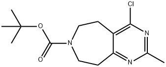 2-Methyl-2-propanyl 4-chloro-2-methyl-5,6,8,9-tetrahydro-7H-pyrimido[4,5-d]azepine-7-carboxylate 结构式