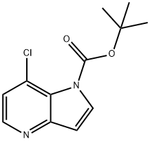 叔-丁基 7-氯-1H-吡咯并[3,2-B]吡啶-1-甲酸基酯 结构式