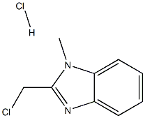 2-(氯甲基)-1-甲基-1H-1,3-苯并二唑盐酸盐 结构式