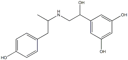 5-[1-hydroxy-2-[1-(4-hydroxyphenyl)propan-2-ylamino]ethyl]benzene-1,3-diol 结构式