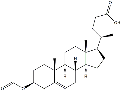 Chol-5-en-24-oic acid,3-(acetyloxy)-, (3b)- 结构式