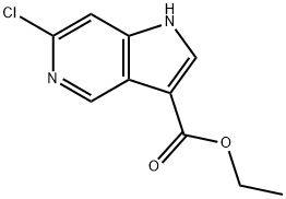 Ethyl 6-chloro-1H-pyrrolo[3,2-c]pyridine-3-carboxylate 结构式