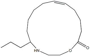 1-Oxa-4-azacyclopentadec-10-en-15-one, 5-propyl- 结构式