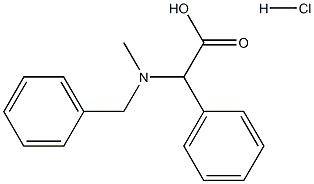 2-(苯甲基(甲基)氨基)-2-苯基乙酸盐酸 结构式