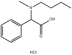 2-(丁基(甲基)氨基)-2-苯基乙酸盐酸 结构式