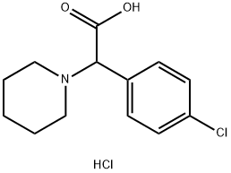 2-(4-氯苯基)-2-(哌啶-1-基)乙酸盐酸 结构式