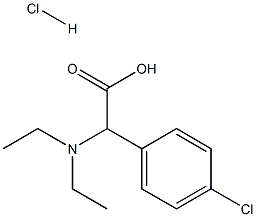 2-(4-氯苯基)-2-(二乙胺基)乙酸盐酸 结构式