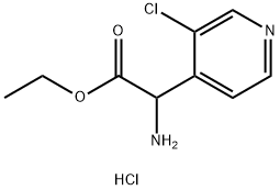 2-氨基-2-(3-氯吡啶-4-基)乙酸乙酯盐酸盐 结构式