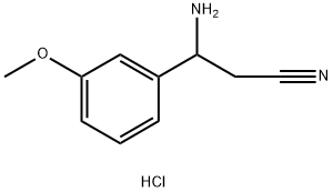 3-氨基-3-(3-甲氧基苯基)丙腈盐酸盐 结构式