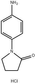 1-(4-氨基苯基)吡咯烷-2-酮盐酸 结构式