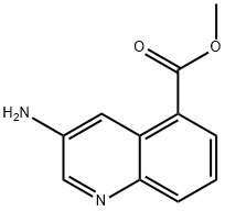 3-氨基喹啉-5-羧酸甲酯 结构式