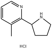 3-methyl-2-(pyrrolidin-2-yl)pyridine hydrochloride 结构式