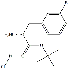 (R)-2-氨基-3-(3-溴苯基)丙酸叔丁酯盐酸盐 结构式