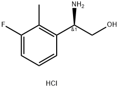 (R)-2-氨基-2-(3-氟-2-甲基苯基)乙醇盐酸盐 结构式