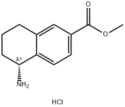 METHYL (5R)-5-AMINO-5,6,7,8-TETRAHYDRONAPHTHALENE-2-CARBOXYLATE HYDROCHLORIDE 结构式