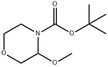 3-甲氧基吗啉-4-羧酸叔丁酯 结构式