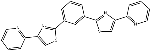 4-pyridin-2-yl-2-[3-(4-pyridin-2-yl-1,3-thiazol-2-yl)phenyl]-1,3-thiazole 结构式