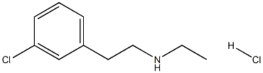2-(3-chlorophenyl)-N-ethylethanamine hydrochloride 结构式