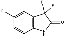 5-Chloro-3,3-difluoro-1,3-dihydro-indol-2-one 结构式