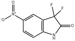 3,3-二氟-5-硝基吲哚啉-2-酮 结构式