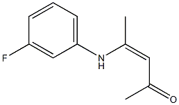(Z)-4-(3-fluoroanilino)pent-3-en-2-one 结构式